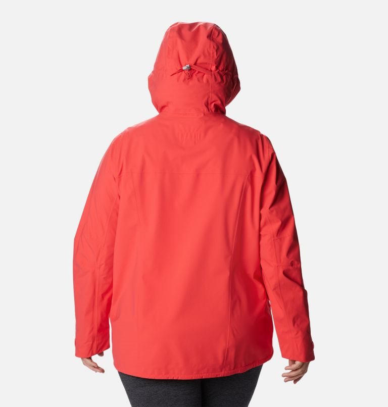 Women's Columbia Omni-Tech Ampli-Dry Shell Jackets Red | Plus Size CA-H4A38